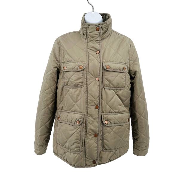 Altar’d State Jacket Fleece Lined Women’s Small Fleece Puffer Coat Green Zip-Up - Picture 1 of 12